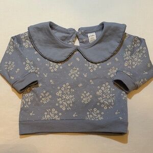Adorable Blue Floral Kids Sweater